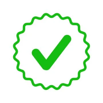 Check mark badge icon design. Stock Illustration