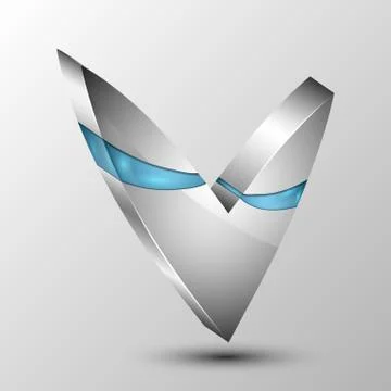 Check mark with blue sections Illustrazione stock