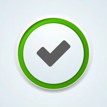Check mark button illustration sign label vector Stock Illustration