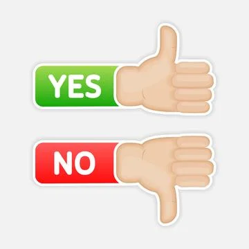 Check mark button with yes and no. Flat simple style trend modern red and green Ilustración de archivo