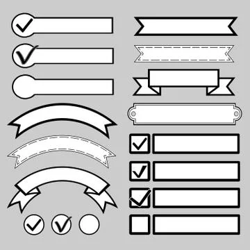 Check mark buttons. Vector illustration. Stock Illustration