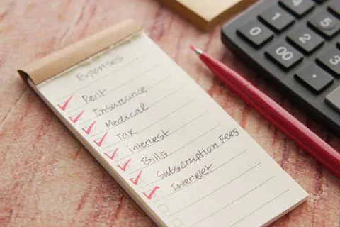 Check mark on a check box on a paper Stock Photos