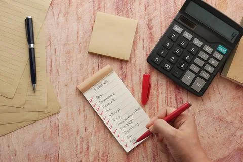 Check mark on a check box on a paper Stock Photos