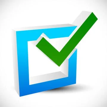 Check mark, check box vector icon. Editable Stock Illustration