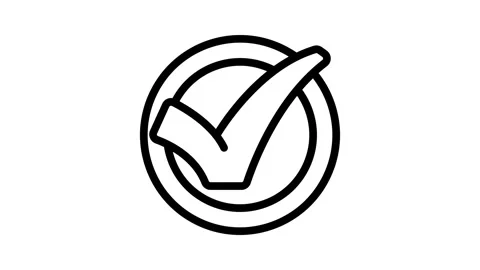 Check mark circle line icon animation Stock Footage 326759782