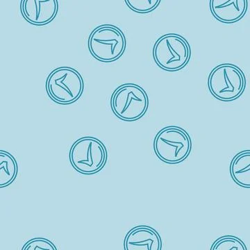 Check mark circle line seamless pattern Stock Illustration