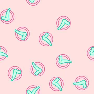 Check mark circle vector seamless pattern 스톡 일러스트