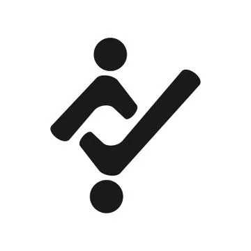 Check mark Commitment Teamwork Together Black Logo イラスト素材