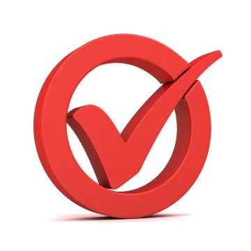 Check mark concept 3d illustration Stock Illustration