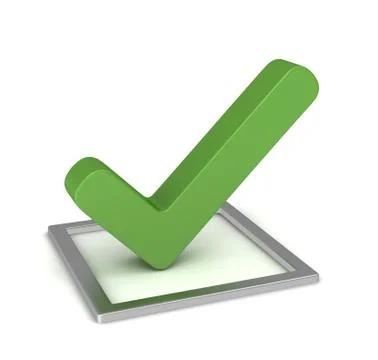 Check mark concept 3d illustration Stockillustratie