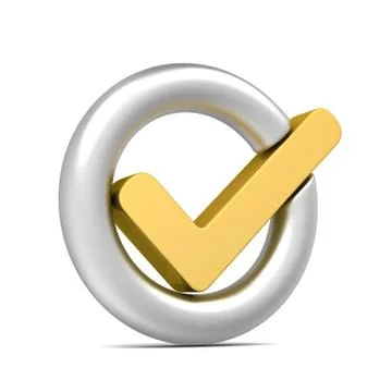 Check mark concept 3d illustration Stock Illustration