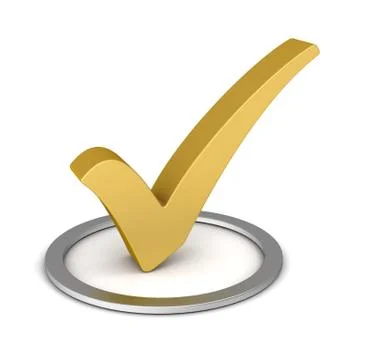 Check mark concept 3d illustration Stockillustratie