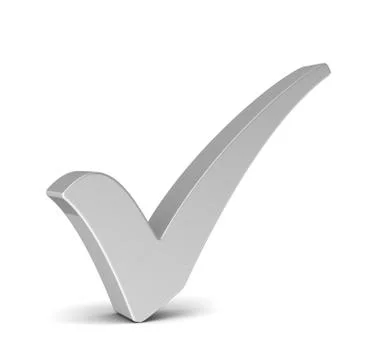 Check mark concept 3d illustration Stock Illustration
