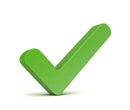 Check mark concept  3d illustration Stock Illustration