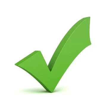 Check mark concept  3d illustration Stock Illustration
