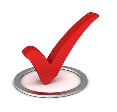 Check mark concept  3d illustration Stock Illustration