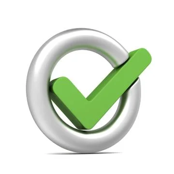 Check mark concept  3d illustration Stockillustratie