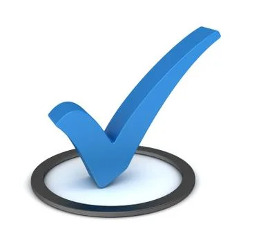 Check mark concept  3d illustration Stock Illustration
