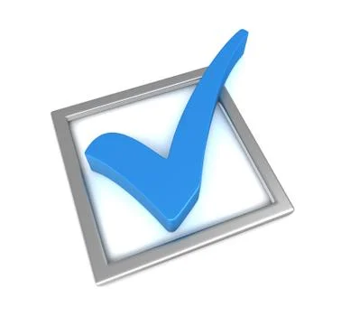 Check mark concept  3d illustration Stock Illustration