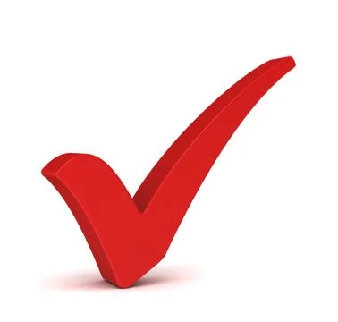 Check mark concept  3d illustration Stock Illustration