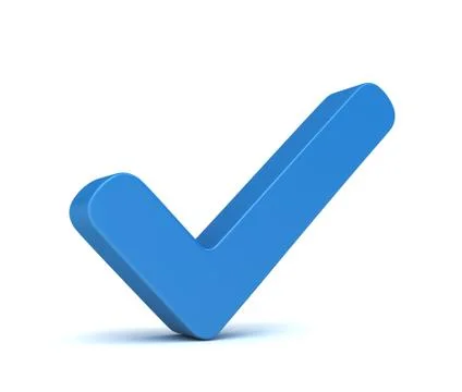 Check mark concept  3d illustration Stock Illustration