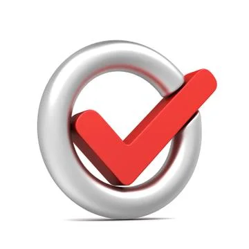 Check mark concept  3d illustration Stock Illustration