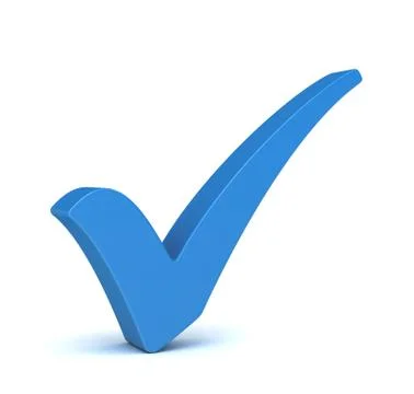 Check mark concept  3d illustration Stock Illustration