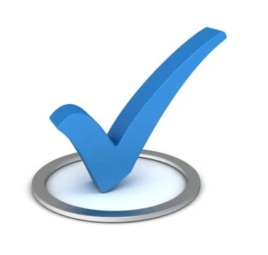 Check mark concept  3d illustration Stockillustratie