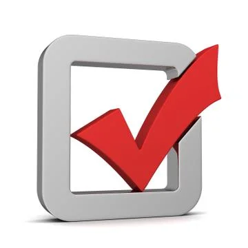 Check mark concept  3d illustration Stock Illustration