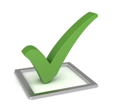 Check mark concept  3d illustration Stock Illustration