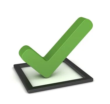 Check mark concept illustration Stock Illustration
