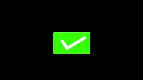 Check mark. Correct or right choice icon animated video Stock Footage 306538193