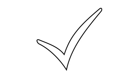 Check mark effect on white sheet | Stock Video | Pond5