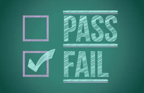 Check mark for fail selection illustration design Stock Illustration