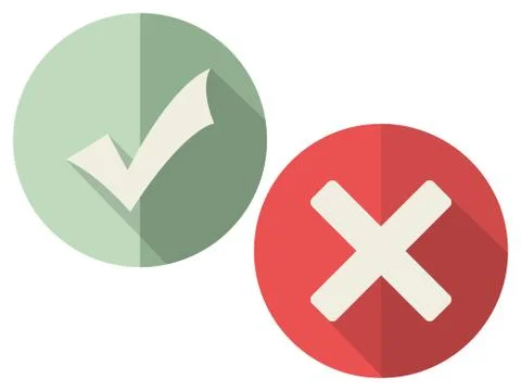 Check-mark-flat-icons Illustrazione stock