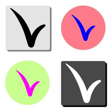 Check Mark. flat vector icon Stock Illustration