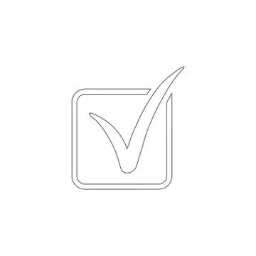 Check mark. flat vector icon Illustrazione stock