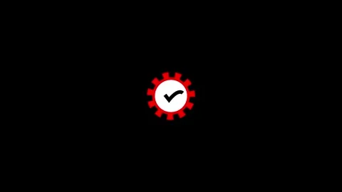 Check mark with gear icon animated background Stock Footage 263873708