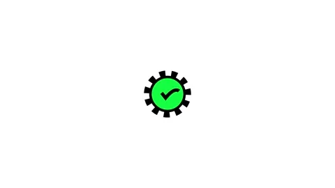 Check mark with gear icon animated background Stock Footage 263873711