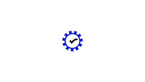 Check mark with gear icon animated background Stock Footage 263873714