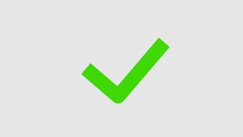 Check mark graphic animation. Alpha chan... | Stock Video | Pond5