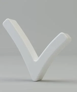 Check Mark in Gray studio Background Illustrazione stock