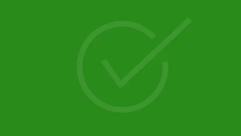 Check mark hand drawn animation on white background 4k video Видео 346490367