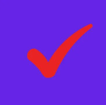 Check mark hand drawn icon Stock Illustration