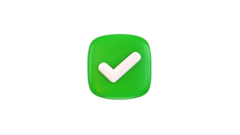 Check mark icon 3d animation concept of ... | Stock Video | Pond5
