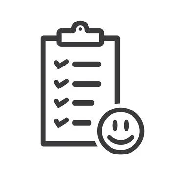Check mark icon and smiling face. Stock Illustration