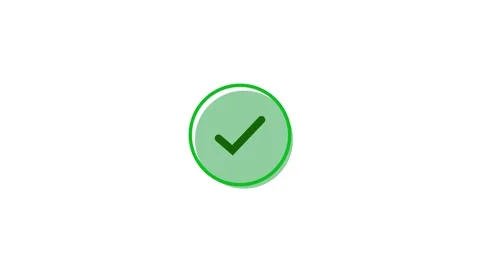 Check mark icon and tick mark icon animation. Stock Footage 293486345