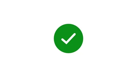 Check mark icon and tick mark icon animation. Stock Footage 293486347
