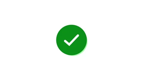 Check mark icon and tick mark icon animation. Stock Footage 293486353