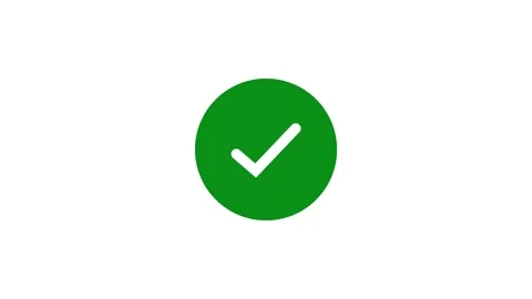 Check mark icon and tick mark icon animation. Stock Footage 293486354